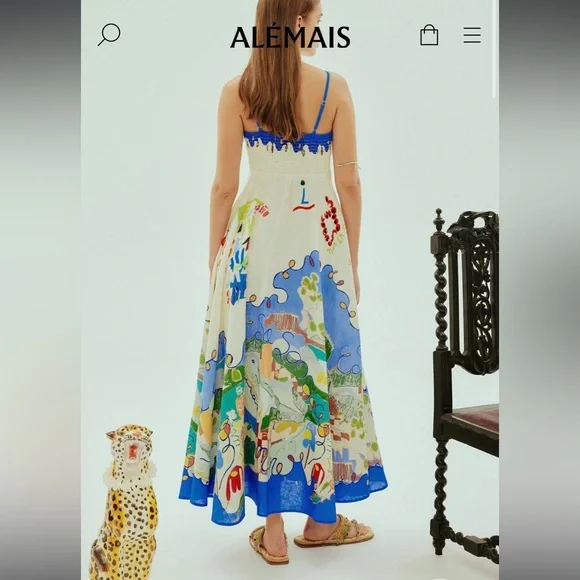 Alemais Nadia maxi linen Sundress - Picture 3 of 11